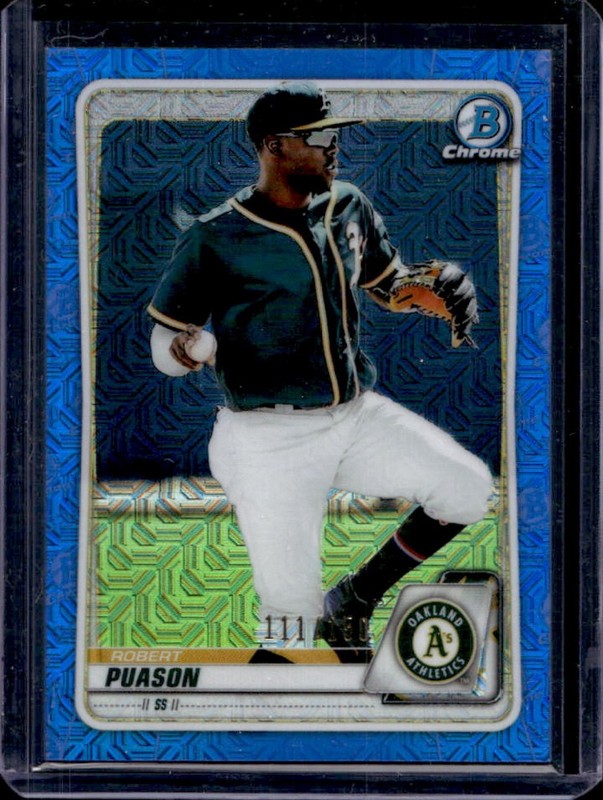 2020 Bowman Chrome Robert Puason Prospects Mega Box Mojo Refractor Blue #/150