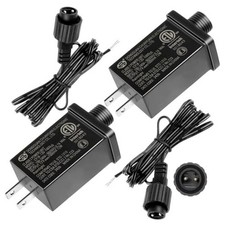 2Pack 12V Replacement Yard Inflatable Adapters Class 2 Power Supply with 2 1A
