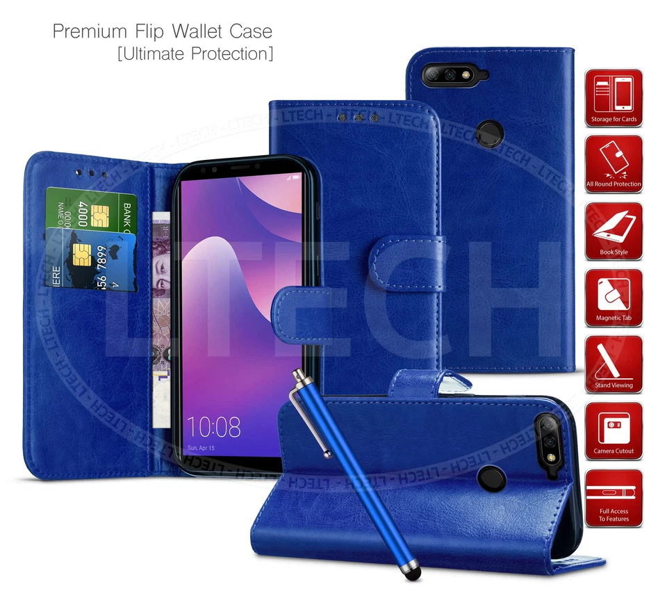 For Various Models Alcatel Phone Case Wallet Book Case Stand Card Slot Cover - Image 3 of 4