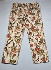 Cato Womens Size 14 Mid- Rise Pull On Floral Stretch Pants NWOT