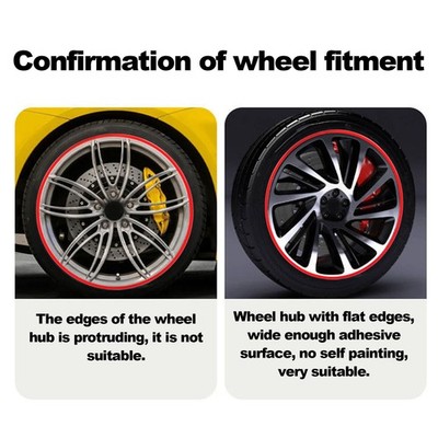 4PCS 21 Inch Wheel Rim Protectors Self Adhesive ABS Scratch Proof Wheel Rim