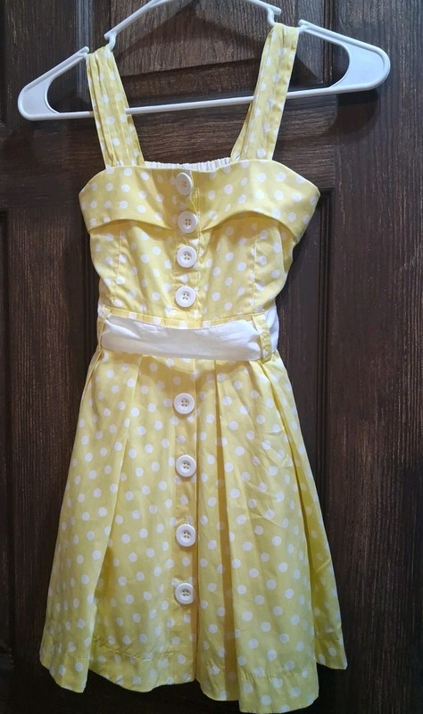 Pumpkin Patch Girls Size 7 Polka Dot  Sundress