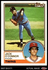 1983 Topps #33 Jack O'Connor Twins 8 - NM/MT