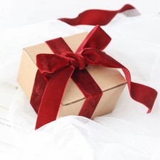 1" x 10 yards BURGUNDY Velvet Nylon RIBBON Roll DIY Craft Supplies Party Events