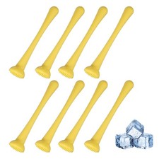 8 Pcs Cocktail Muddler, 8 Inch PP Drink Muddler, Yellow (Thin)