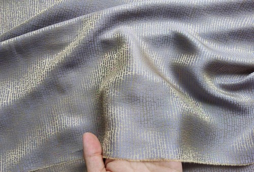 45'' Wide By Yard Heavy Silk Crepe Fabric Geometric Silk Viscose Material Gown - Picture 5 of 6