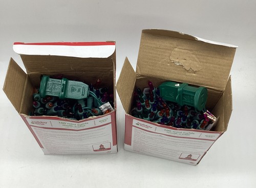 Holiday Time~String Of 100 Mini Multi Color Lights Set Of 2~NIB - Picture 9 of 9