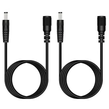 5.5mm x 2.1mm Extension Cable 2-Pack 6FT DC Power 2.1mm x 5.5mm Extension Cor...