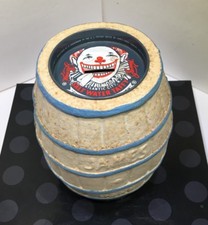 Vintage James Piggy Bank Paper Mache Barrel Candy Salt Water Taffy Atlantic City
