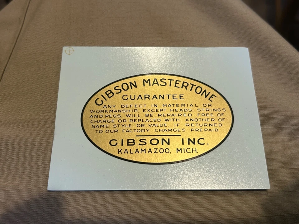 Gibson prewar Mastertone Banjo rim Waterslide Decal