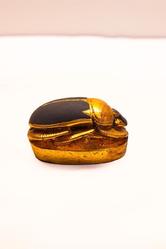 Black and gold Egyptian Scarab - Ancient Egyptian Beetle Scarab - Made In Egypt - Picture 3 of 3