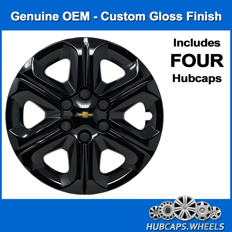 Tapacubos para Chevrolet Traverse 2009-2017 genuino OEM 17 pulgadas personalizado negro conjunto 3284 Foto 2 de 4
