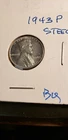 BRILLIANT UNCIRCULATED BU 143 P STEEL WHEAT PENNY CENT