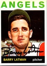 Barry Latman autographed baseball card (Los Angeles Angels) 1964 Topps #227