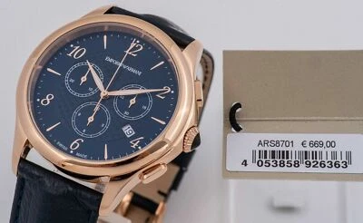 MONTRE Homme EMPORIO ARMANI Chrono avec Date Cadran or rose 669,00€ Neuve - Photo 1/4