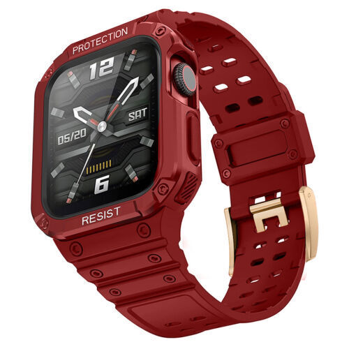 For Apple Watch Band Case Rugged Bumper Strap iWatch Series 9 8 7 6 3 2 45 44mm - Picture 2 of 27