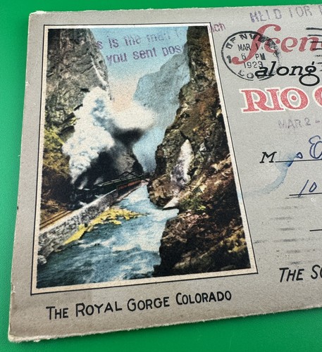 Vintage Scenes Along The Rio Grande Fold Out Postcards Postmarked Denver 1923 - Picture 2 of 19