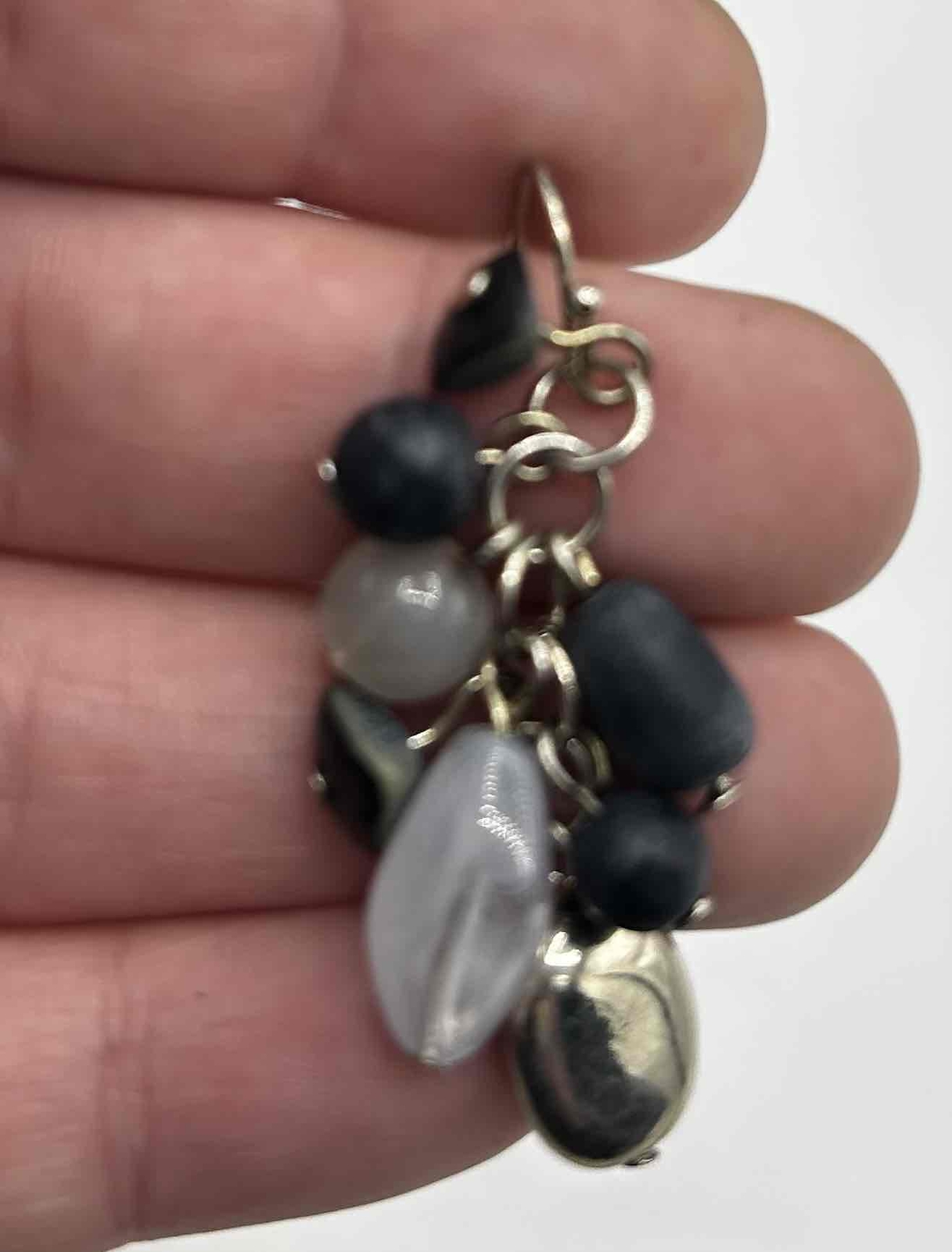 Multi Gemstone Beaded Dangle Earrings Womens - image 2