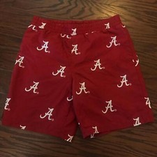 Alabama Crimson Tide Swim Shorts - Red with Logo