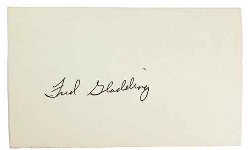 Fred Gladding MLB Original Autographed Items