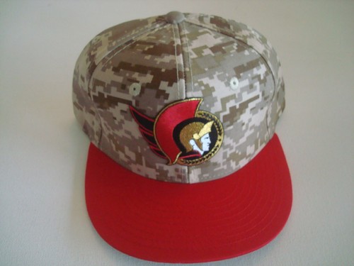 OTTAWA SENATORS CAMO 00S GOLF BEACH SNAPBACK HAT CAP VINTAGE S5