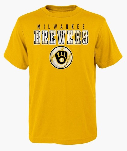 New - Youth Milwaukee Brewers Jersey Package With T Shirt and Hat - Sz XL 14/16 - Picture 3 of 4