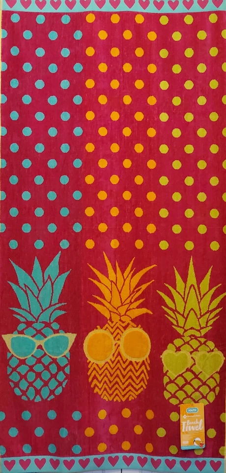 Toalla de playa de piña, 5 pies Largo, Calidad Diseñador, Grueso, Suave, Niños, Adultos Foto 2 de 4