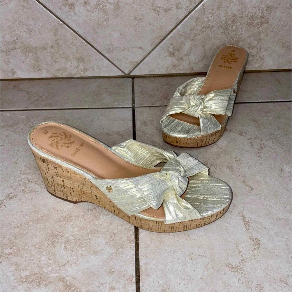 Sam and libby gold best sale sandals