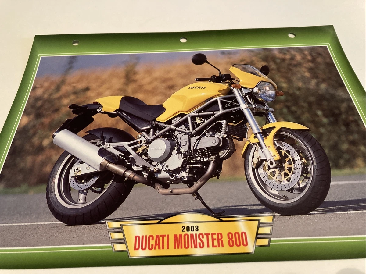 Ducati 800 Monster 2003 Form Card Motorbike Passion Collection