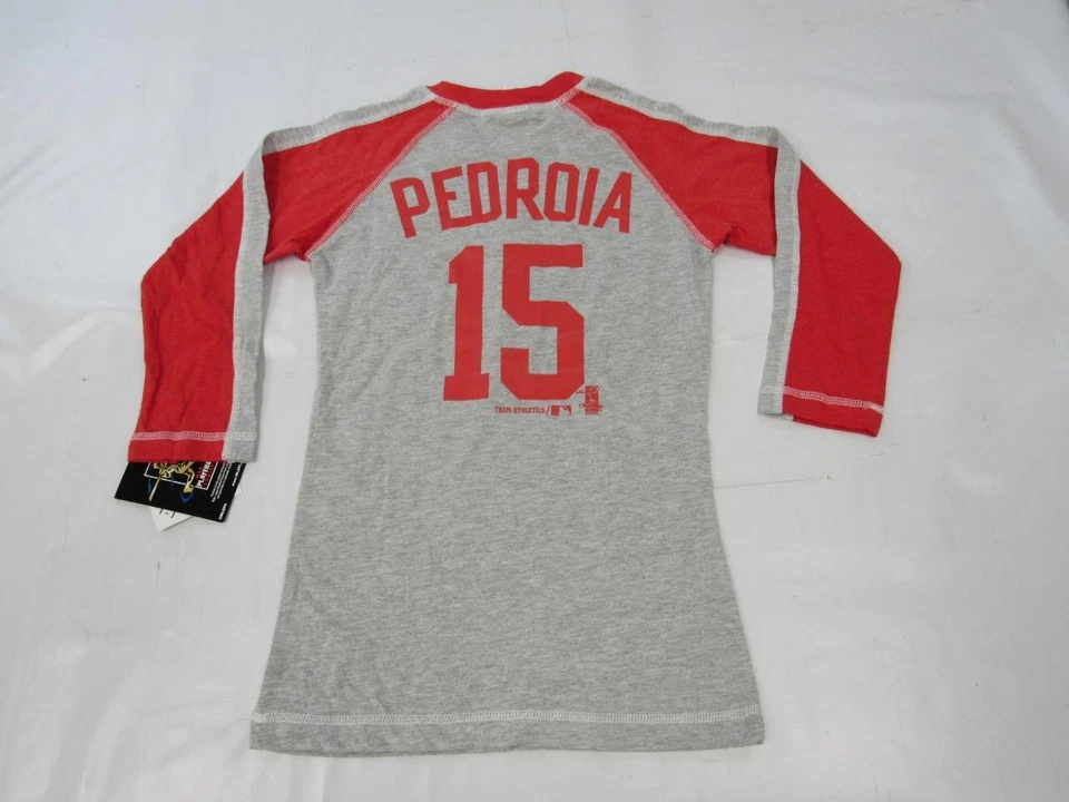 Nueva-Defecto Menor-Camisa Manga Larga Medias Rojas de Boston #15 Dustin Pedroia Niñas Talla L Foto 2 de 4