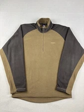 Patagonia Quarter Zip Size Small Green Capilene Thermal Base Layer Made In USA