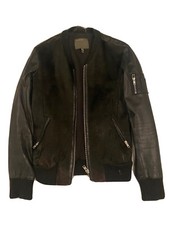 Muubaa Leather Jacket With Cow Hair