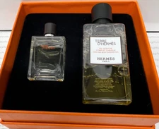 Terre D'Hermes Hermes Men PARFUM 5ml +HAIR & BODY SHOWER GEL 40ml/1.35oz SET NEW