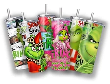 Grinch Mrs Grinch Christmas 20 OZ STAINLESS STEEL TUMBLER CUP +LID/STRAW