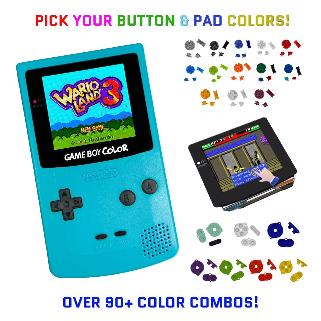 Nintendo Game Boy Color TEAL System GBC AMOLED OLED XL Touchscreen