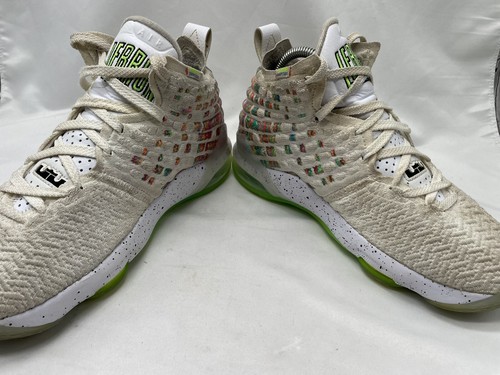 Nike LeBron 17 Air Command Force White Black Multi-Color Size 7Y  BQ5594 100 - Picture 5 of 8