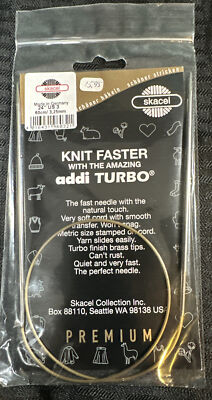 Addi Turbo Circular Needles Skacel USA US 3 (3.25mm) 24 Inch (60cm) Premium 1