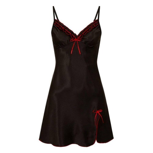 Womens Lace Satin Silk Slip Ladies Sleepdress Nightdress Pajamas Robe Nightwear - Picture 4 of 9