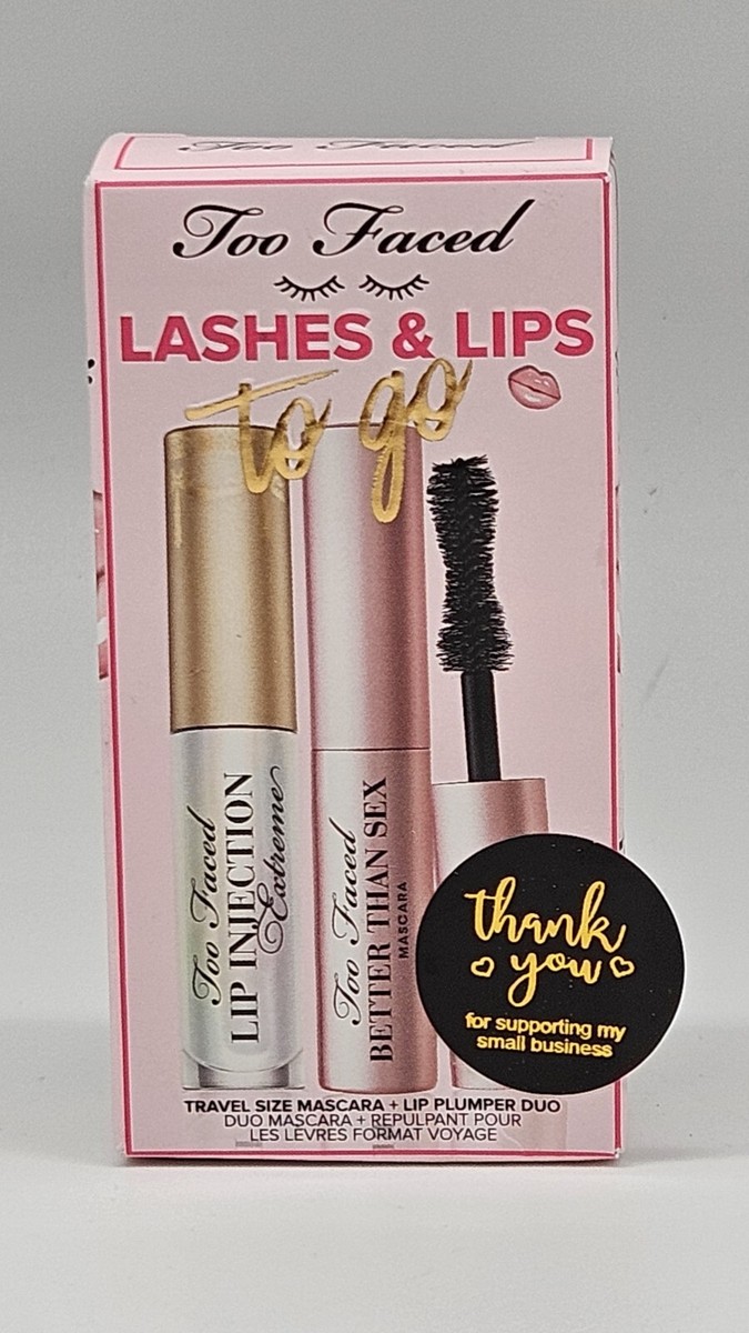 TOO FACED Lashes & Lips To Go Travel Size Mascara + Lip Plumper