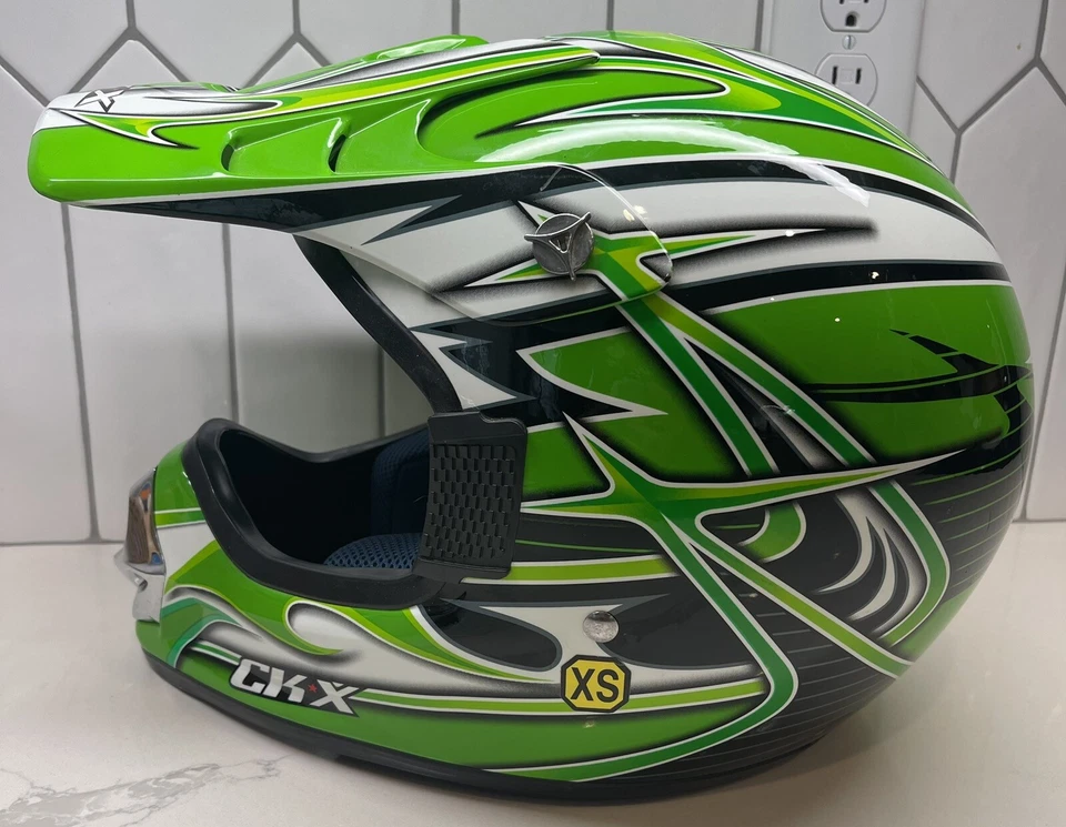 Casco todoterreno CKX verde y blanco talla XS Foto 3 de 4