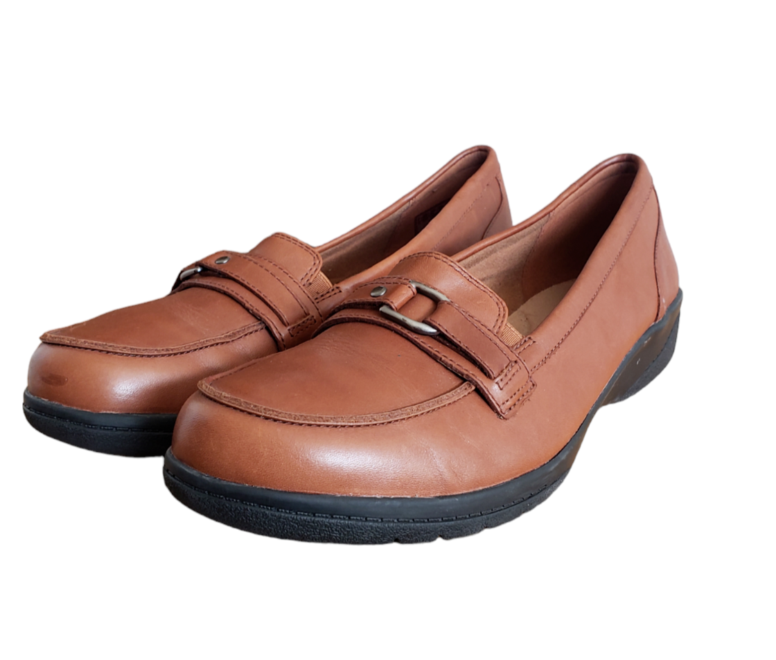 CLARKS COLLECTION SOFT CUSHION WOMENS BROWN LEATHER COMFORT  display picture 3