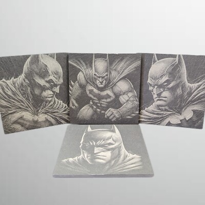 Batman, DC Universe Comic Gravur Schiefer Untersetzer Geschenkset Sammlung Getränkematten