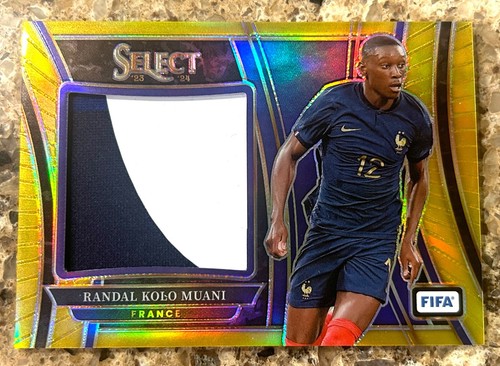 2023-24 Panini Select FIFA Randal Kolo Muani France Gold Prizm Jumbo Swatch 1/1 - 第 1/2 張圖片