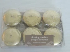 Pier 1 Flameless Floating Candle Lot of 6  gold