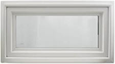 Crank Out Windows 42" x 16" White Vinyl Tempered Glass Low-E Awning Window