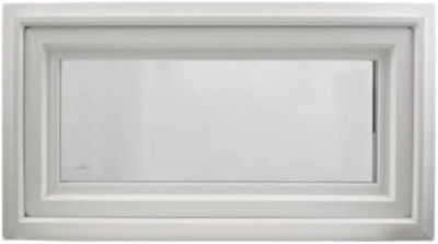 SHED WINDOWS AND MORE INC Crank Out Windows 36" x 16" White Vinyl Tempered Glass Low-E Awning Window