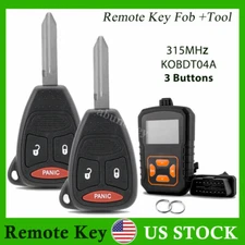 2 For 2004 2005 2006 2007 2008 2009 Dodge Durango Remote Car Key Fob +Tool Kit
