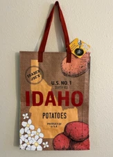 IDAHO Trader Joe's Shopping grocery Tote Reusable Grocery Tote Bag  NEW
