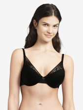 NWT Chantelle 18D1 Erika Plunging Bra Color: Black Size: 32B