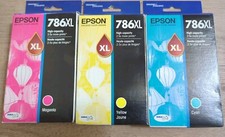 3-PK EPSON GENUINE 786XL COLOR INK NEW IN BOX WORKFORCE PRO WF-4640 EXP 2016/19
